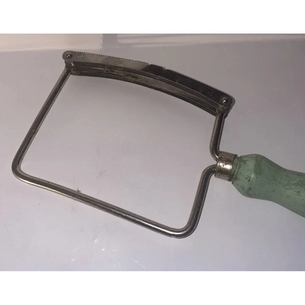 Vintage Green Wooden Handle Pastry Dough Cutter